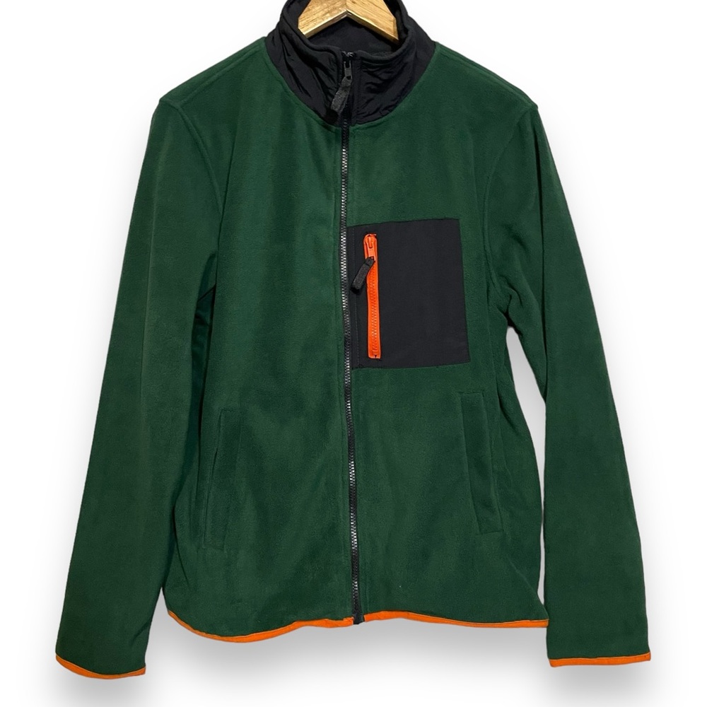 *NWT* WXYZ‎ Fleece Zip Up Sweater Jacket - Jungle Green Small